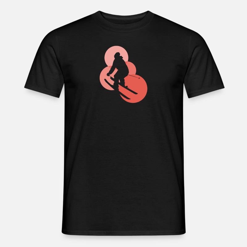 Schi Ski - Männer T-Shirt - Schwarz