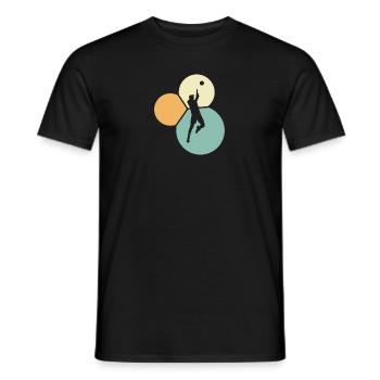 Volleyball Players College b - Men's T-Shirt - black - Front - AI Model Male 178 light (178cm)