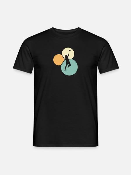 Volleyballer College b - Männer T-Shirt - Schwarz