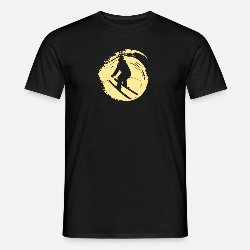 Freeskiing Schifahrer - Männer T-Shirt - Schwarz