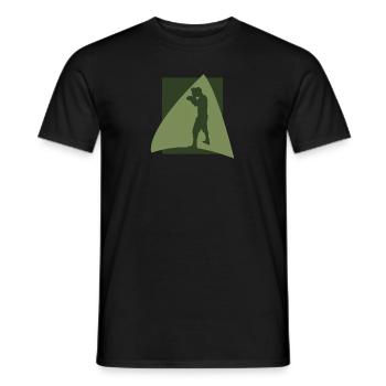 Boxing Match Boxer - Men's T-Shirt - black - Front - AI Model Male 178 light (178cm)