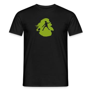 Badminton Drop Badmintonspieler - Männer T-Shirt - Schwarz - Vorne - AI Model Male 178 light (178cm)