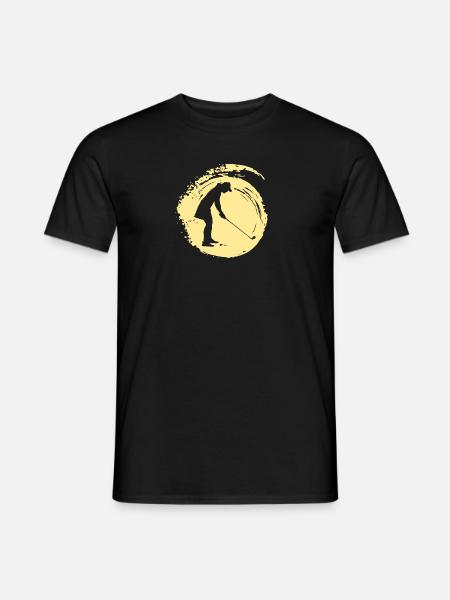 Golfspieler Golfer - Männer T-Shirt - Schwarz