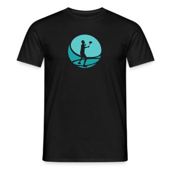 Badminton Smash Badminton Racket - Men's T-Shirt - black - Front - AI Model Male 178 light (178cm)