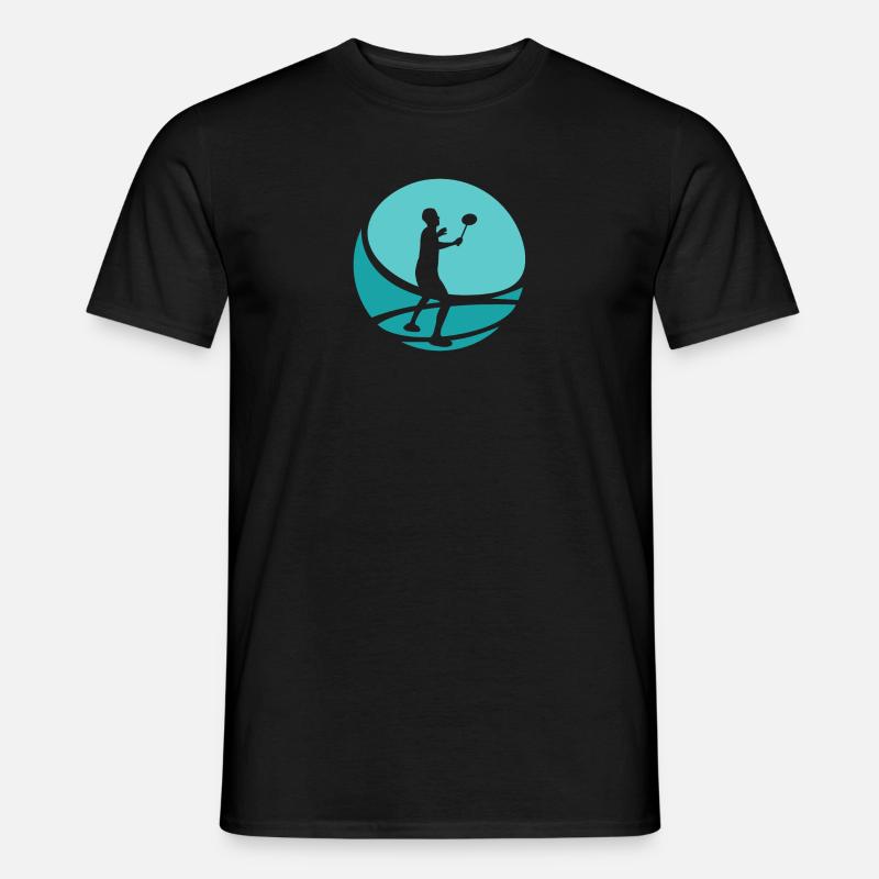 Badminton Smash Badmintonschläger - Männer T-Shirt - Schwarz