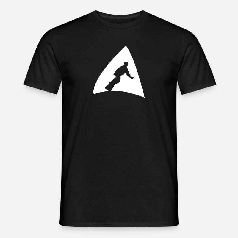 Snowboardfahrer Snowboard - Männer T-Shirt - Schwarz