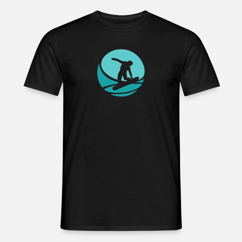 Snowboard Snowboarding Snowboardfahrer - Männer T-Shirt - Schwarz