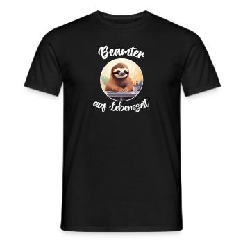 Beamter auf Lebenszeit - Männer T-Shirt - Schwarz - Vorne - AI Model Male 178 light (178cm)