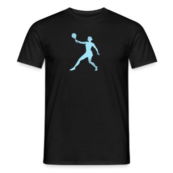 Joueur de tennis de plage Beach Ball - T-shirt homme - noir - Devant - AI Model Male 178 light (178cm)