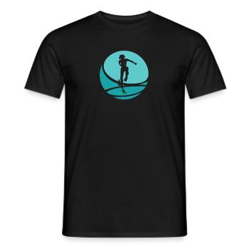 Skateboard Skateboarden Skaten - Männer T-Shirt - Schwarz - Vorne - AI Model Male 178 light (178cm)