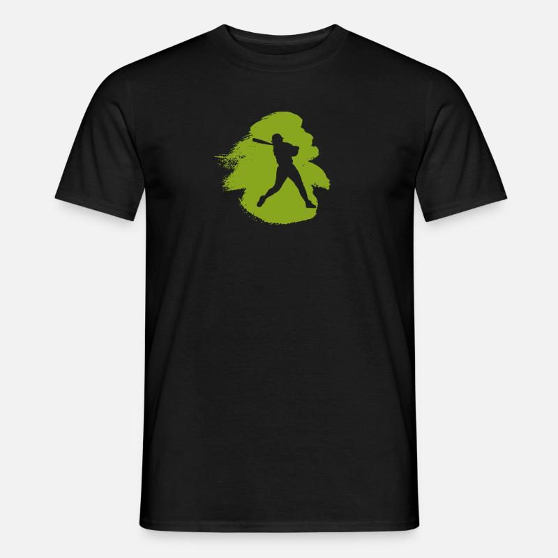 Pitcher Softballschläger Softballspieler - Männer T-Shirt - Schwarz