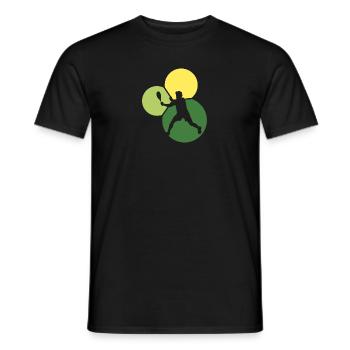 Joueurs de squash Raquettes de squash Raquettes - T-shirt homme - noir - Devant - AI Model Male 178 light (178cm)