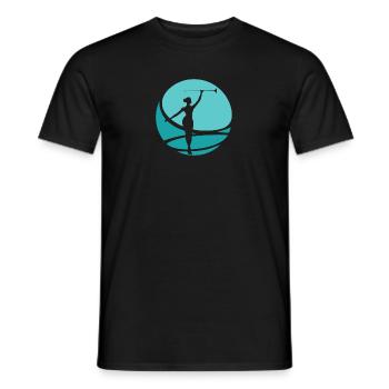 Stick Turning Stick Turning Twirling Gymnastics - Men's T-Shirt - black - Front - AI Model Male 178 light (178cm)