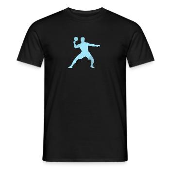 Joueur de tennis de table Balle de tennis de table Tennis de table - T-shirt homme - noir - Devant - AI Model Male 178 light (178cm)