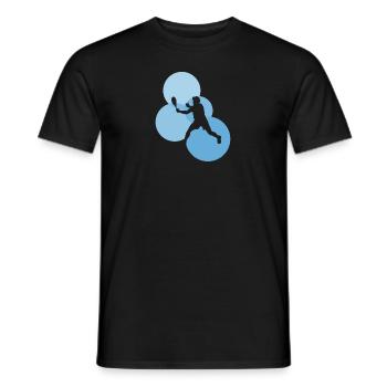 Squash Racket Squash Player Squash Player - Men's T-Shirt - black - Front - AI Model Male 178 light (178cm)