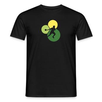 Squash Player Racket Racket - Men's T-Shirt - black - Front - AI Model Male 178 light (178cm)
