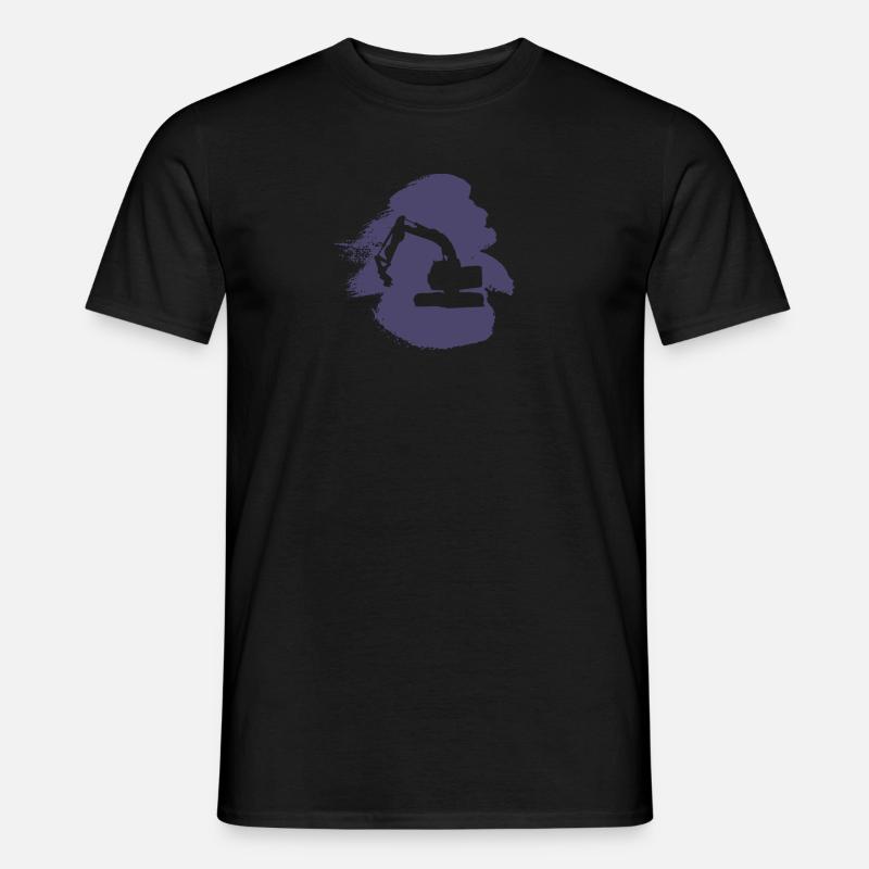 Baggerfahrerin Bagger Baustelle - Männer T-Shirt - Schwarz