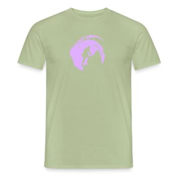 Climber Summit Climbing Wall - Men's T-Shirt - sage - Front - AI Model Male 178 light (178cm)