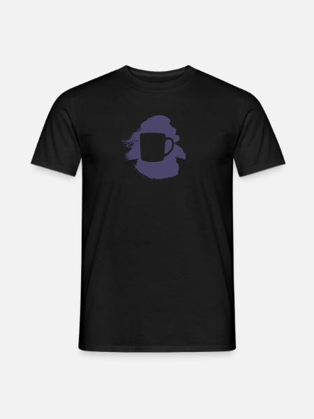 Kaffeebohne Koffein Kaffeetasse - Männer T-Shirt - Schwarz