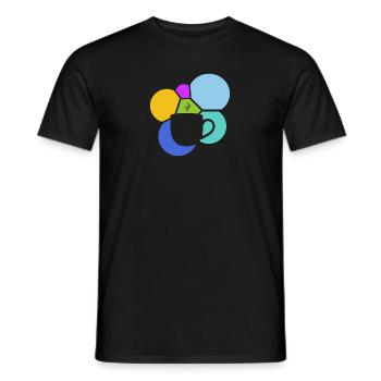 Café, Cappuccino, Espresso - T-shirt homme - noir - Devant - AI Model Male 178 light (178cm)