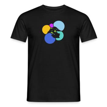 Trees Japanese Art Bonsai - Men's T-Shirt - black - Front - AI Model Male 178 light (178cm)