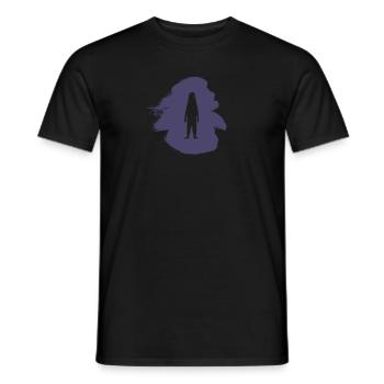 Mythical Beast Bigfoot Fable - Men's T-Shirt - black - Front - AI Model Male 178 light (178cm)