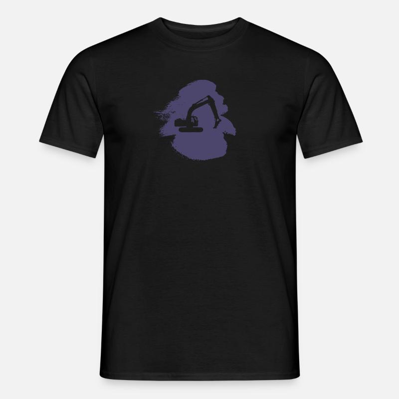 Baggerfahrerin Baustelle Bagger - Männer T-Shirt - Schwarz
