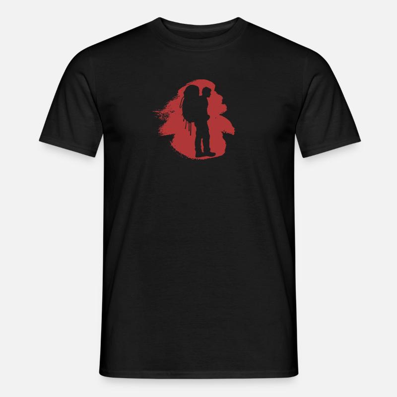 Backpack Backpacking Hiking - Men’s T-shirt - black