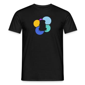 Randonnée Randonnée Randonnée - T-shirt homme - noir - Devant - AI Model Male 178 light (178cm)