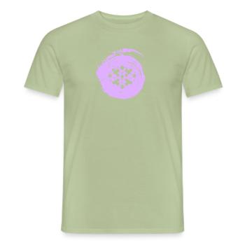 Crypto-monnaie Bitcoin Bitcoin - T-shirt homme - vert sauge - Devant - AI Model Male 178 light (178cm)