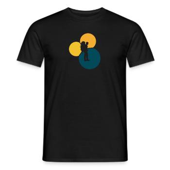 Backpacking Pilgrim Hiking - Men's T-Shirt - black - Front - AI Model Male 178 light (178cm)