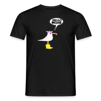 Hello Seagull Rubber Boots Boots Hello Moin - Men's T-Shirt - black - Front - AI Model Male 178 light (178cm)