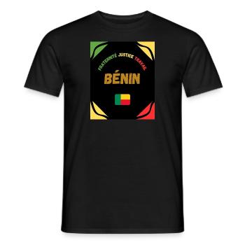 BÉNIN - T-shirt homme - noir - Devant - AI Model Male 178 light (178cm)