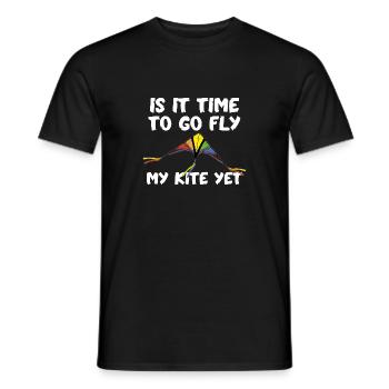 Faire voler un cerf-volant en plein air pour adultes et enfants - T-shirt homme - noir - Devant - AI Model Male 178 light (178cm)