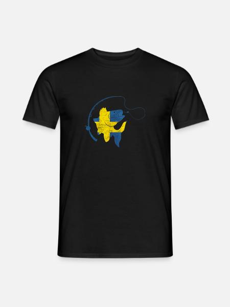 Pêche Tour Suède Canne à pêche - T-shirt homme - noir