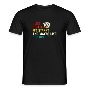 American Staffordshire Bull Terrier Staffy Dog - Men's T-Shirt - black - Front - AI Model Male 178 light (178cm)