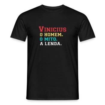 Vinicius - Eine Lenda - Männer T-Shirt - Schwarz - Vorne - AI Model Male 178 light (178cm)