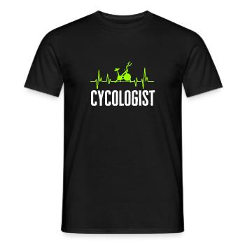 Indoor Cycling Bike Workout - Men's T-Shirt - black - Front - AI Model Male 178 light (178cm)