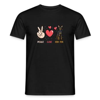 Miniature Pinscher Rehpinscher Min Pin Dog - Men's T-Shirt - black - Front - AI Model Male 178 light (178cm)