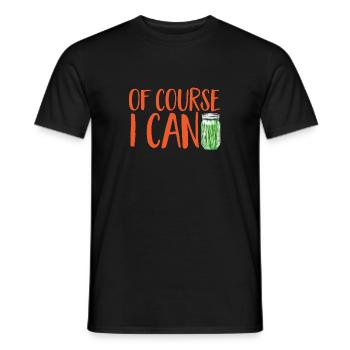 Mise en conserve, mise en conserve, mise en conserve, conservation des aliments - T-shirt homme - noir - Devant - AI Model Male 178 light (178cm)