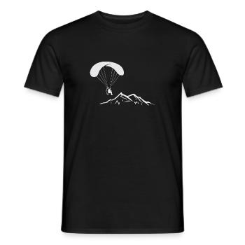 Paramoteur Parapente motorisé - T-shirt homme - noir - Devant - AI Model Male 178 light (178cm)