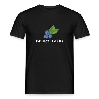 Heidelbeere Frucht Blaubeere - Männer T-Shirt - Schwarz - Vorne - AI Model Male 178 light (178cm)