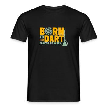 Né pour dart drôle lancer de fléchettes et joueur de fléchettes - T-shirt homme - noir - Devant - AI Model Male 178 light (178cm)