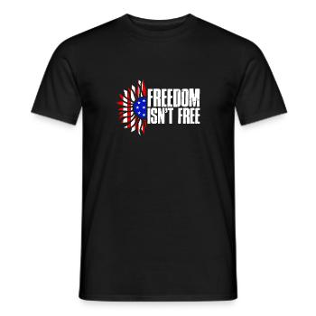 Freiheit ist nicht umsonst Gedenktag Patriotische - Männer T-Shirt - Schwarz - Vorne - AI Model Male 178 light (178cm)