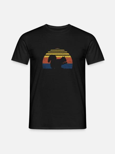 Squirrel Sunset Retro Forest Animal Vintage Rodent - Männer T-Shirt - Schwarz