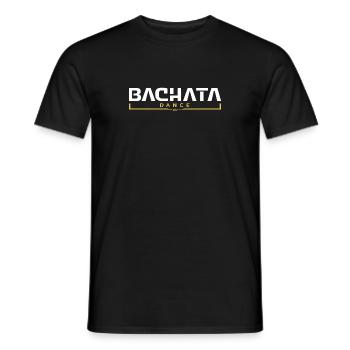 Bachata Dance logo white gold - Latin dance - Men's T-Shirt - black - Front - AI Model Male 178 light (178cm)