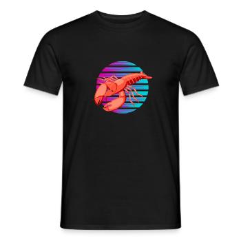 Retro-Synthwave Crab crabe fruits de mer Caju - T-shirt homme - noir - Devant - AI Model Male 178 light (178cm)