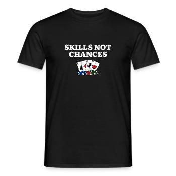 Compétences pas chances Dictons de jeu - T-shirt homme - noir - Devant - AI Model Male 178 light (178cm)