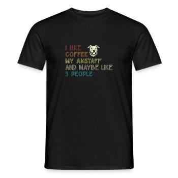 American Staffordshire Bull Terrier Staffy Dog - T-shirt homme - noir - Devant - AI Model Male 178 light (178cm)
