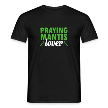 Mante religieuse, collectionneur d’insectes, entomologiste - T-shirt homme - noir - Devant - AI Model Male 178 light (178cm)
